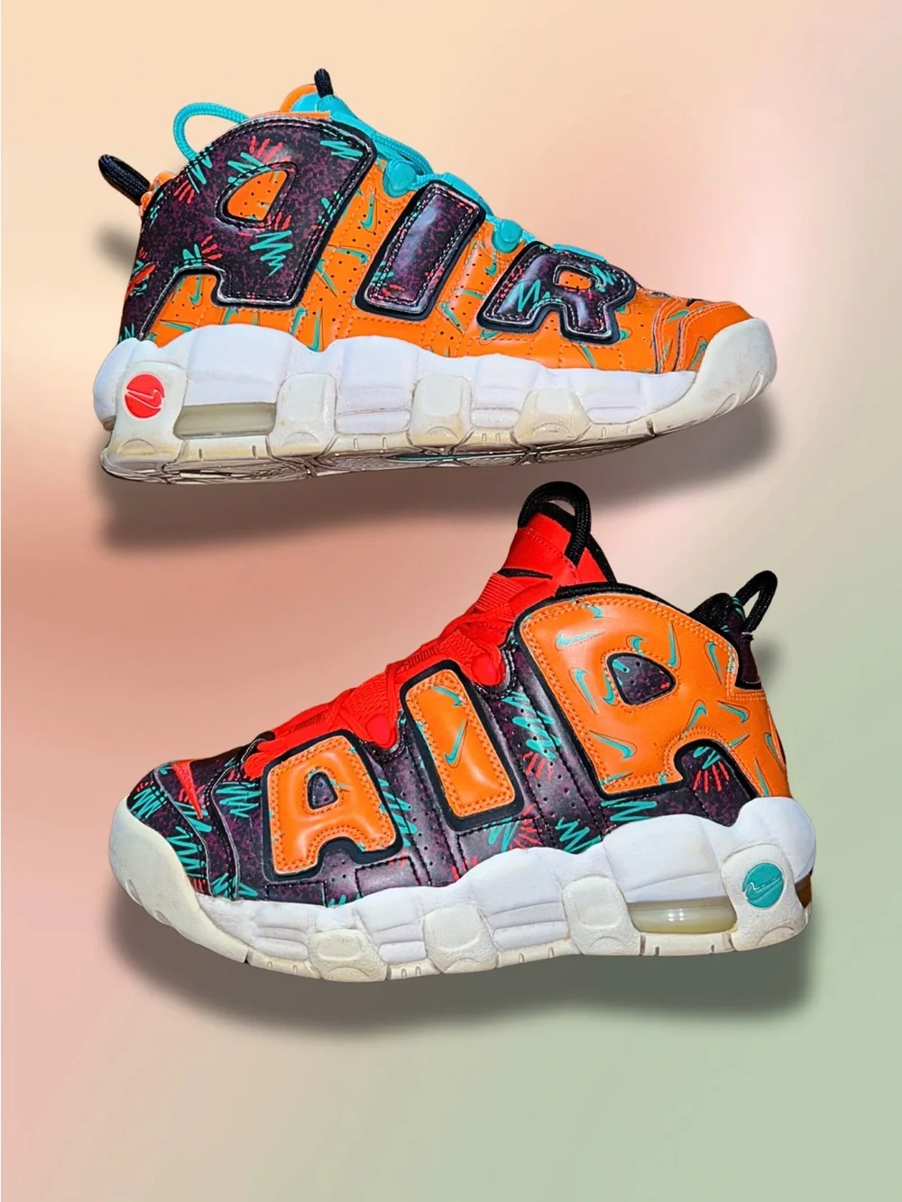 Nike Air More Uptempo GS What The 90s AT3408-800 Youth 5Y Shoes